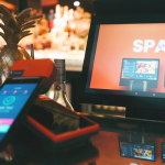 spark epos system in a restaurant with spark PDQs in front
